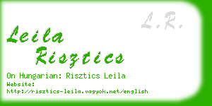 leila risztics business card